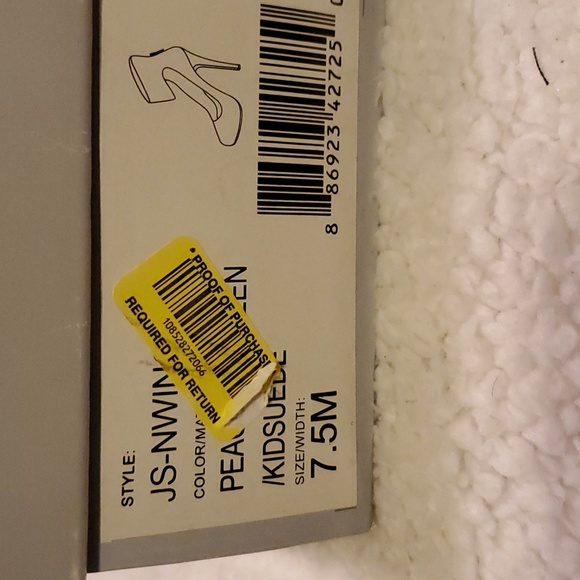 Jessica Simpson Ankle Cuff Suede Stiletto Heels ~ Peacock Blue - Picture 8 of 8